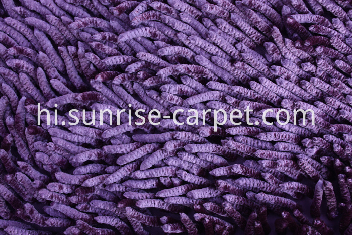 Shinning Polyester Chenille Rugs purple